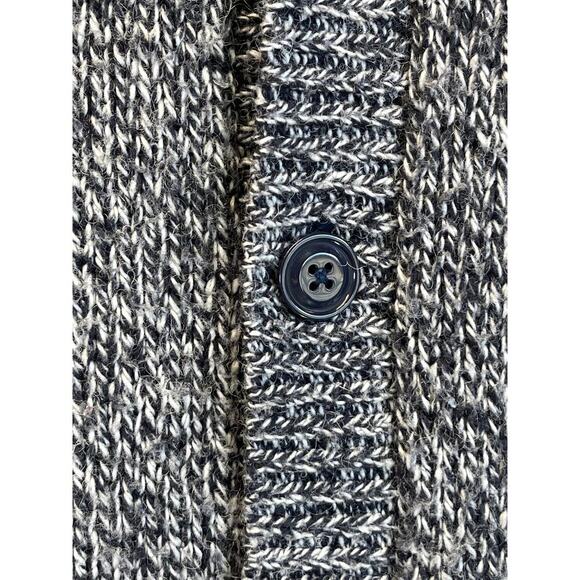 OLD NAVY Mens Ink Blue Wool Blend Salt Shawl Cardigan Button Down Preppy - Picture 10 of 11